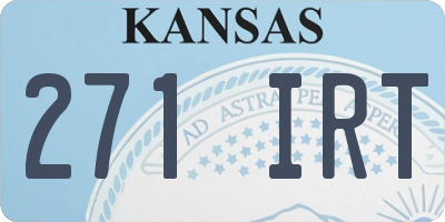 KS license plate 271IRT