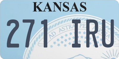 KS license plate 271IRU
