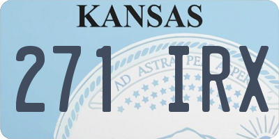 KS license plate 271IRX