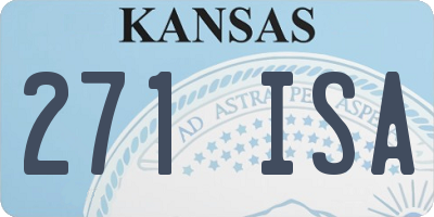 KS license plate 271ISA