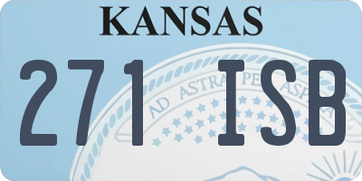 KS license plate 271ISB