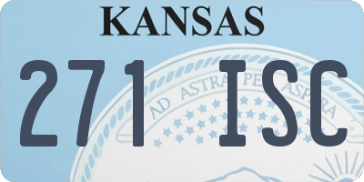 KS license plate 271ISC