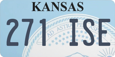 KS license plate 271ISE