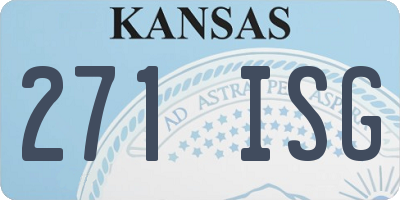 KS license plate 271ISG