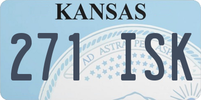 KS license plate 271ISK