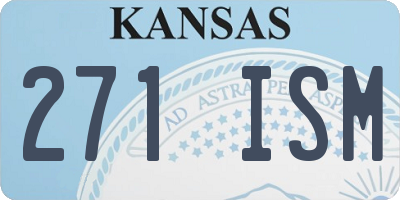 KS license plate 271ISM