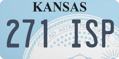 KS license plate 271ISP