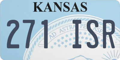 KS license plate 271ISR