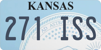 KS license plate 271ISS