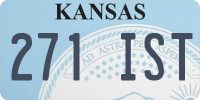 KS license plate 271IST