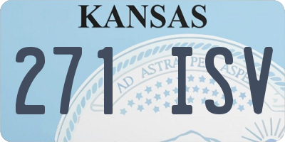 KS license plate 271ISV