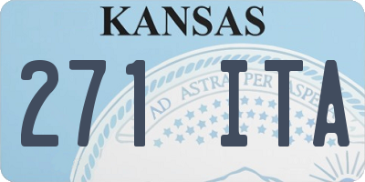KS license plate 271ITA
