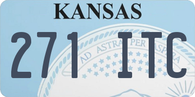 KS license plate 271ITC