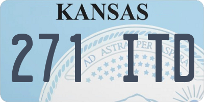 KS license plate 271ITD