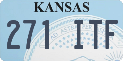 KS license plate 271ITF