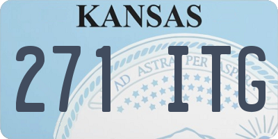 KS license plate 271ITG