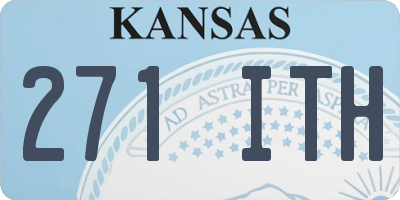KS license plate 271ITH