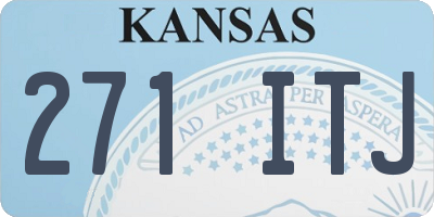 KS license plate 271ITJ