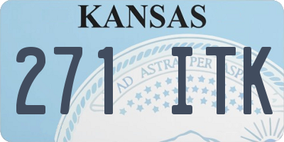 KS license plate 271ITK