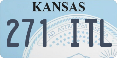 KS license plate 271ITL