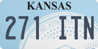 KS license plate 271ITN