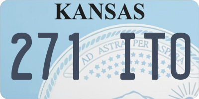 KS license plate 271ITO