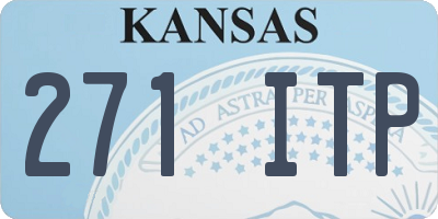 KS license plate 271ITP
