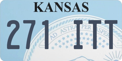 KS license plate 271ITT