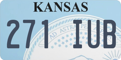 KS license plate 271IUB