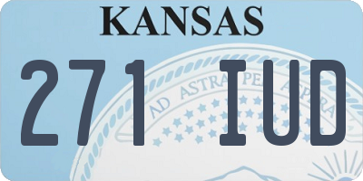 KS license plate 271IUD