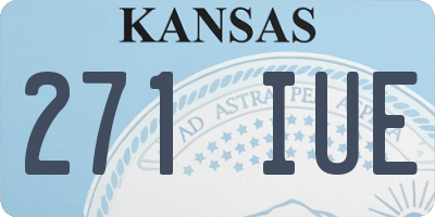 KS license plate 271IUE