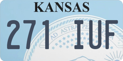 KS license plate 271IUF