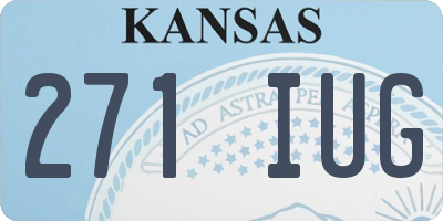 KS license plate 271IUG