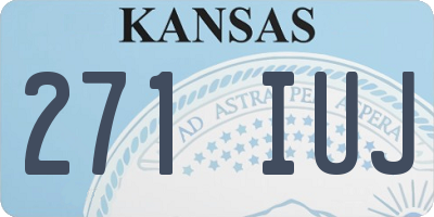 KS license plate 271IUJ