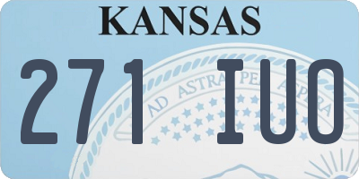 KS license plate 271IUO