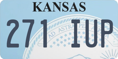 KS license plate 271IUP