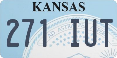 KS license plate 271IUT