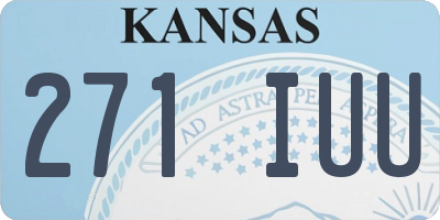 KS license plate 271IUU