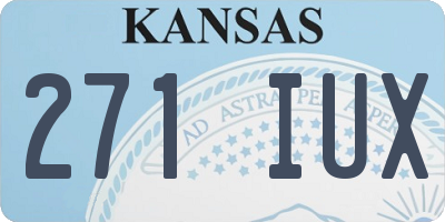 KS license plate 271IUX