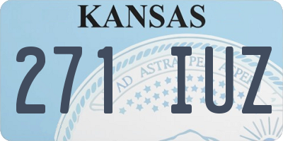 KS license plate 271IUZ
