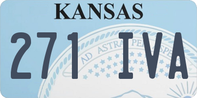 KS license plate 271IVA