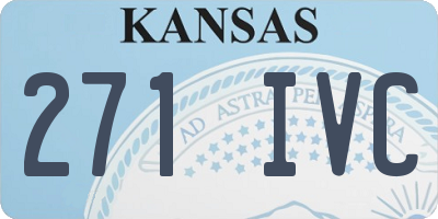 KS license plate 271IVC