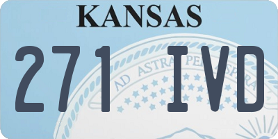 KS license plate 271IVD