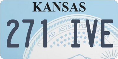KS license plate 271IVE