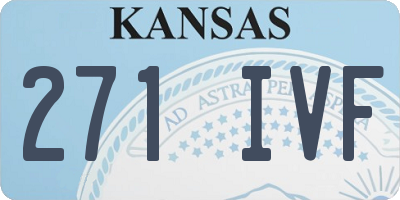 KS license plate 271IVF
