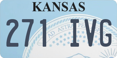 KS license plate 271IVG