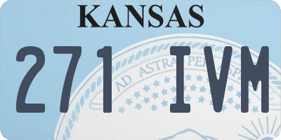 KS license plate 271IVM