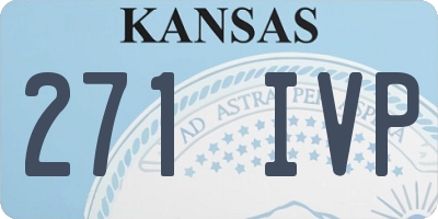 KS license plate 271IVP