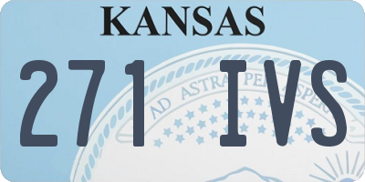 KS license plate 271IVS