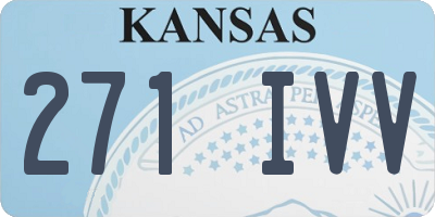KS license plate 271IVV